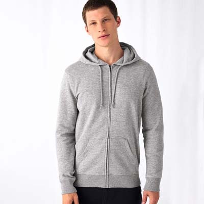 Felpa Organic Jacket Cappuccio + Zip Bec Organic Zipped Hood BCWU35B