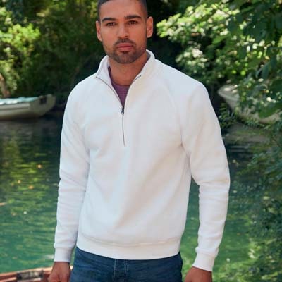 Felpa Collo Mezza Zip Fruit of The Loom 620320 Premium Zip Neck Sweat