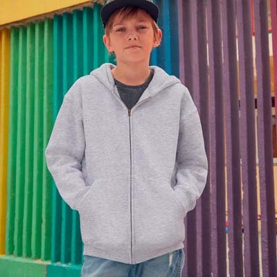 Felpa Cappuccio con Zip Fruit of The Loom 620350 Kids Premium Hooded Sweat Jacket