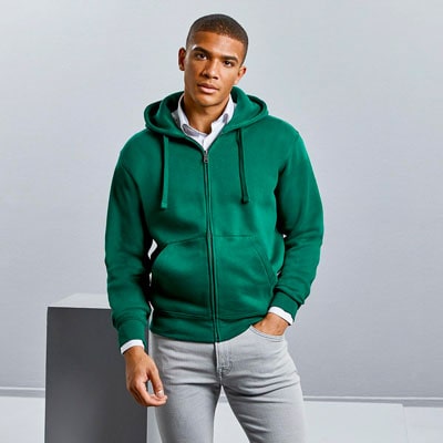 Felpa Giacca Cappuccio + Zip Russell Men's Authentic Zipped Hood JE266M