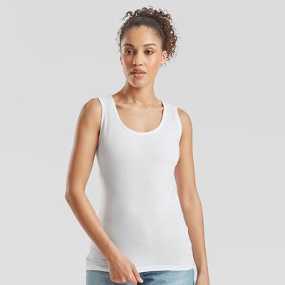 FR613760 T-shirt Ladies Valueweight Athletic Vest Fruit of the Loom Personalizzata | Stampa Online